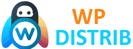 WPDistrib Version History 4 Logo of WP Distrib featuring a penguin and the WordPress symbol.
