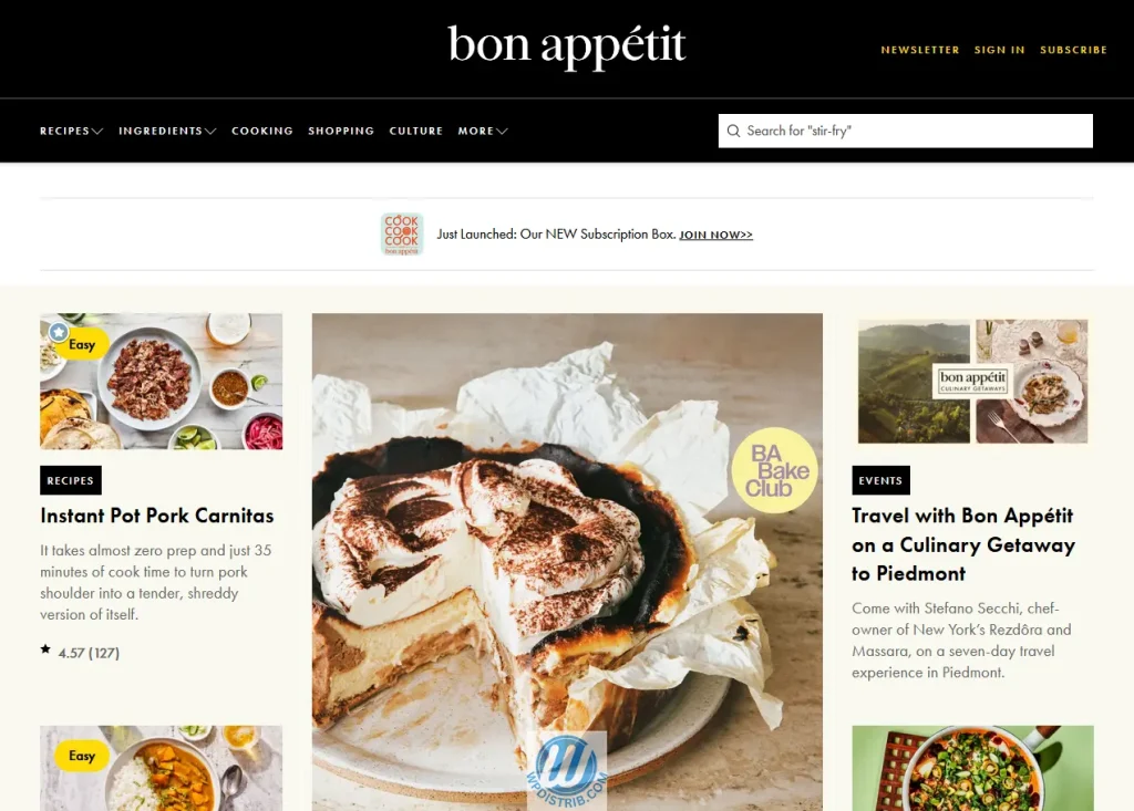 WordPress and Print Magazines: An Analogy for Better Understanding 9 WPDISTRIB Bon Appetit Recipes Cooking Entertaining Restau PeDg6ajmRS 1272x911