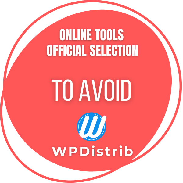 🧰 Introducing WordPress.com 1 Red WPDistrib badge “Online Tools – To Avoid” indicating a platform misaligned with open-source best practices.